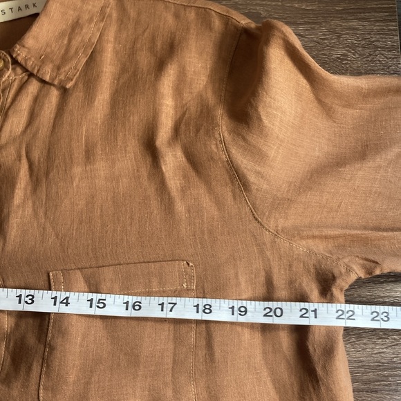 EUC STARK X Women's Shirt Dress Cover-Up Dark Tan Medium - Picture 9 of 11